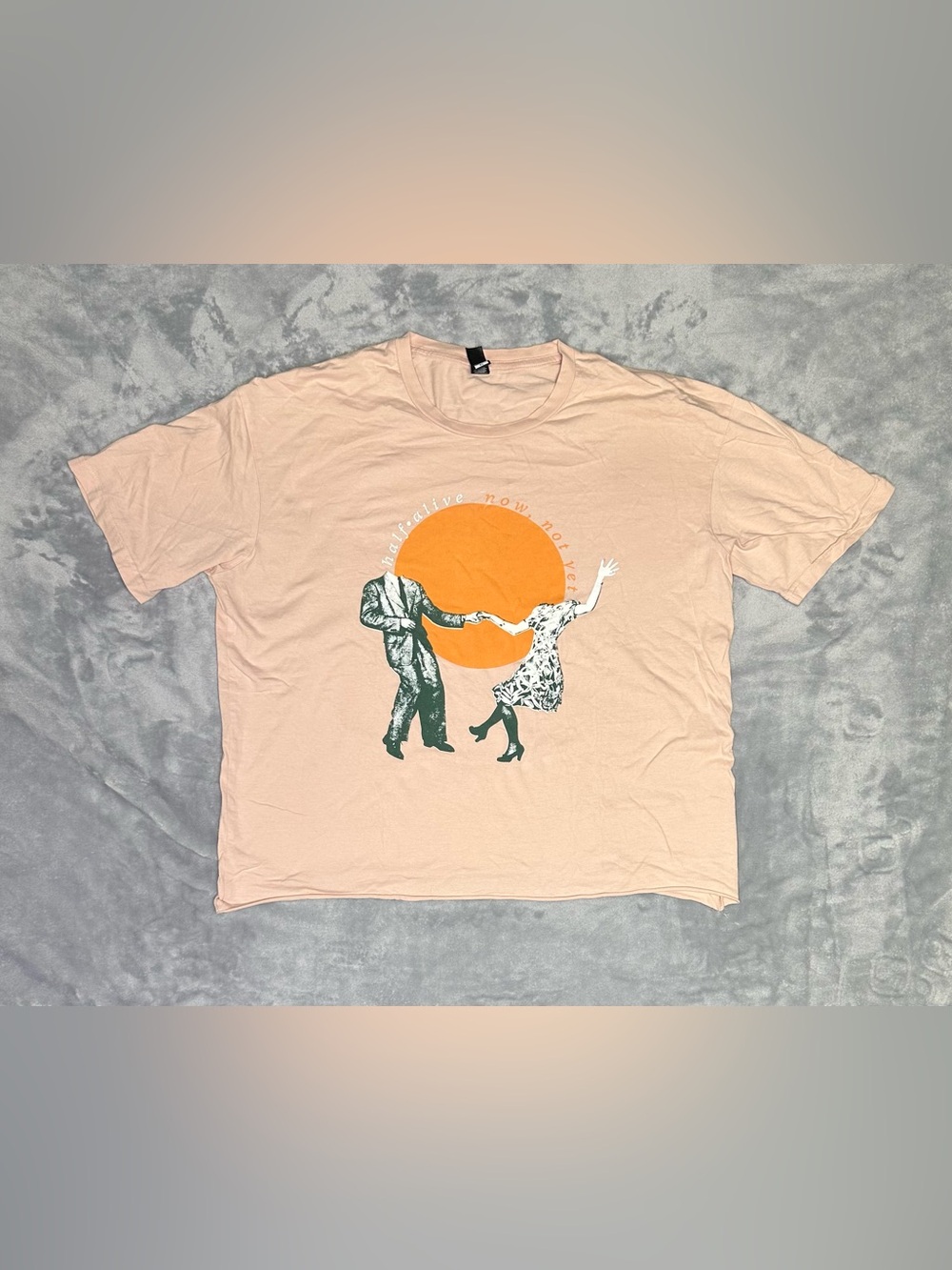Staple As Colour T-Shirt Womens XL Half Live Now Not Yet Couple Dancing Sun